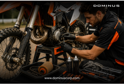 Riders Maintain Dirt Bikes